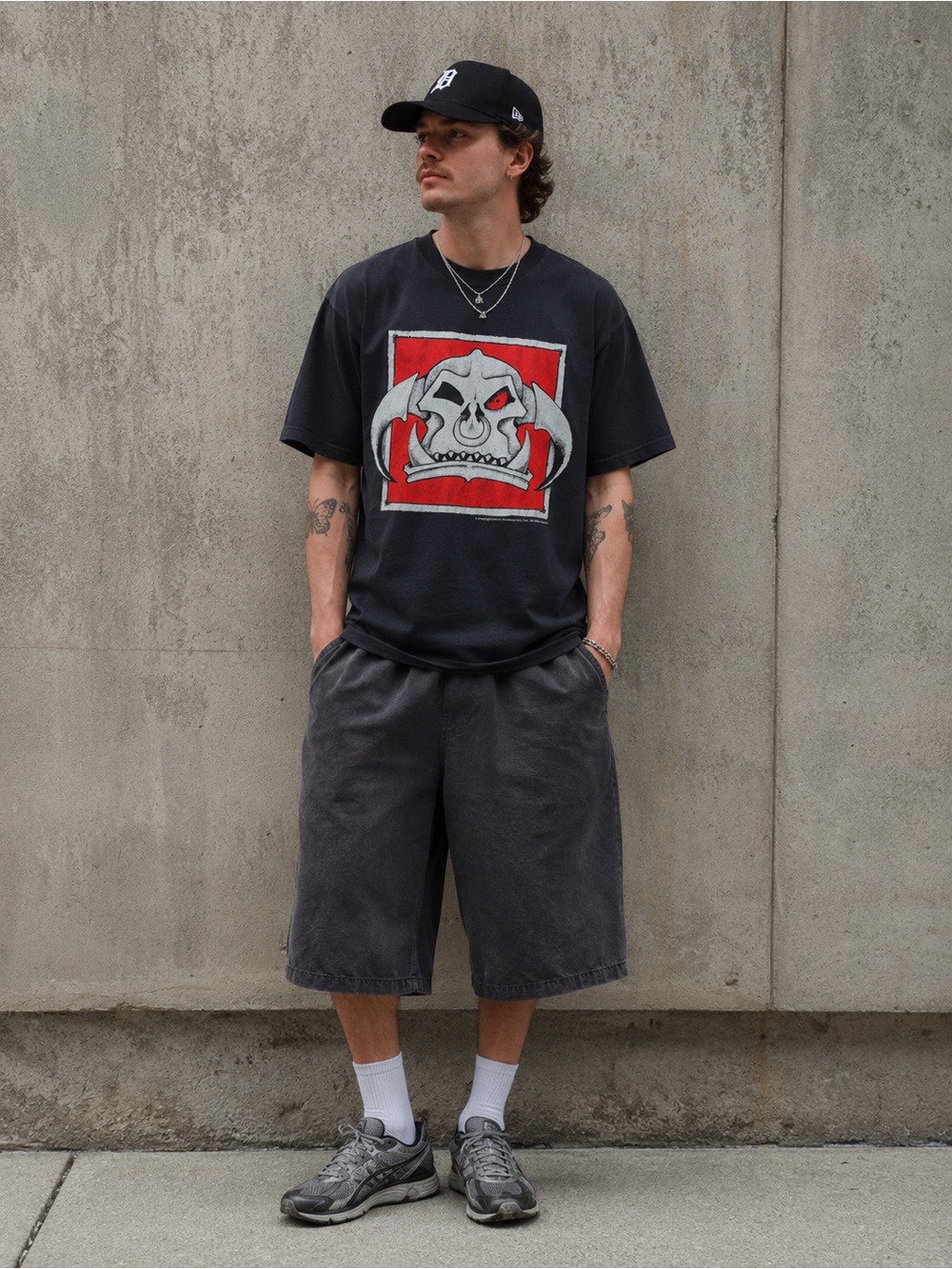 Vtg 1992 Warhammer Games Workshop Single Stitch Skull Graphic T-Shirt Black S/M